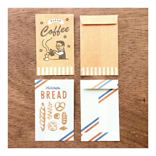 Bread & Coffee Paper Marche Mini Letter Set · Furukawashiko