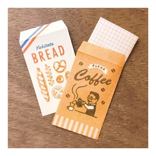 Bread & Coffee Paper Marche Mini Letter Set · Furukawashiko