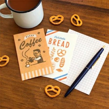 Bread & Coffee Paper Marche Mini Letter Set · Furukawashiko