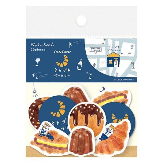 Mikazuki Bakery / Pan Town Flake Stickers · Furukawashiko