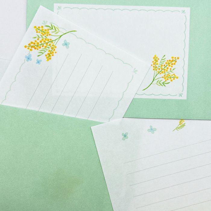 Fluffy Mimosa Letter Set · Furukawashiko
