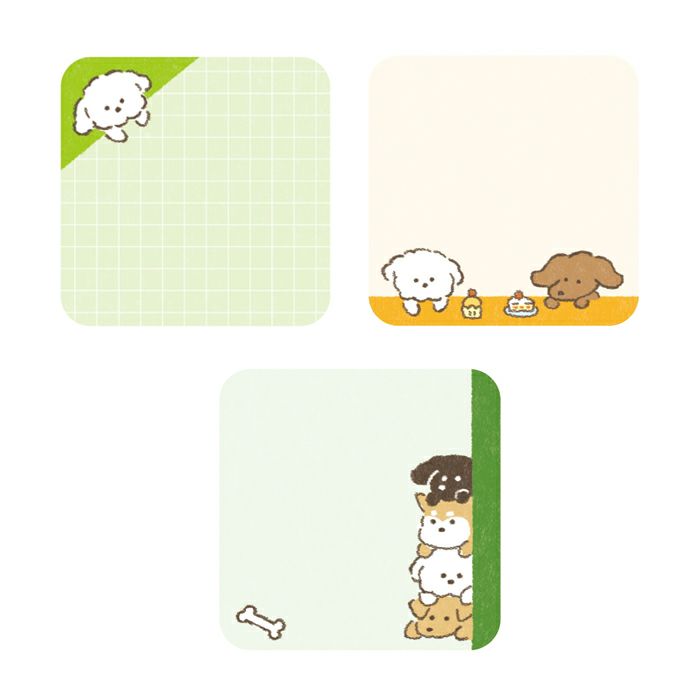 Hyokkori Dog / Mini Message Sticky Notes · Furukawashiko