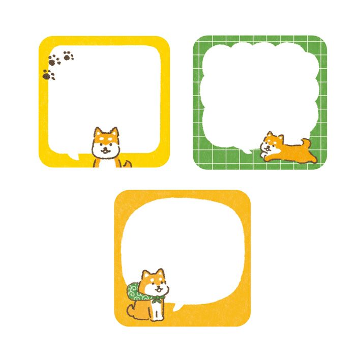 Speech Bubble Dog / Mini Message Sticky Notes · Furukawashiko