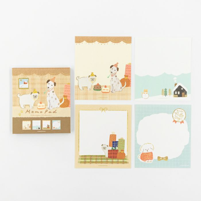 Snow Scene and Dog Memo Pad · Furukawashiko