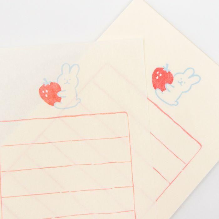 Strawberry & Rabbit Soebumi-sen Letter Set · Furukawashiko