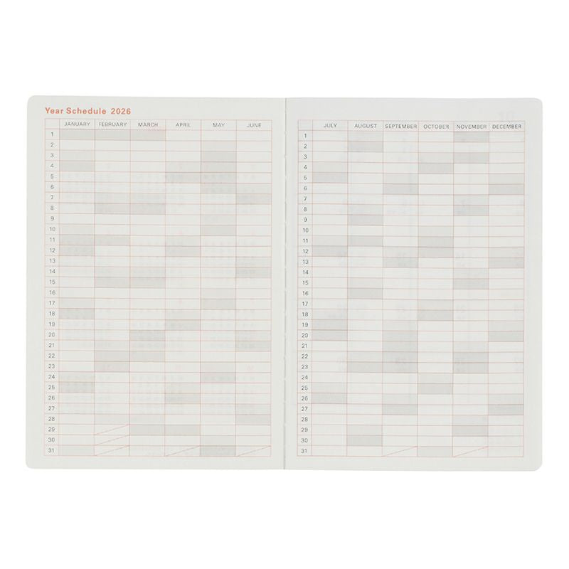 Rollbahn 2026 Point Monthly Planner Pocket Book《A6》