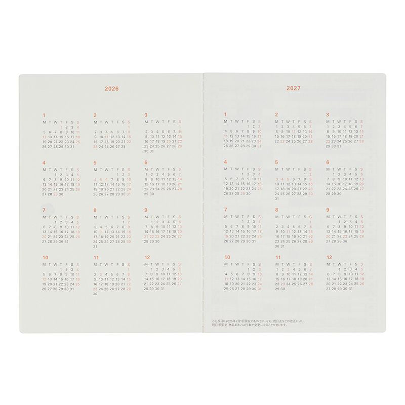 Rollbahn 2026 Monthly Pocket Planner《B6》