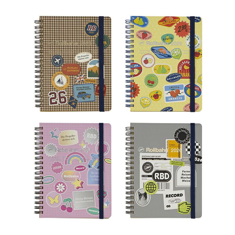 Rollbahn 2026 Label Spiral Bound Diary 《Large》
