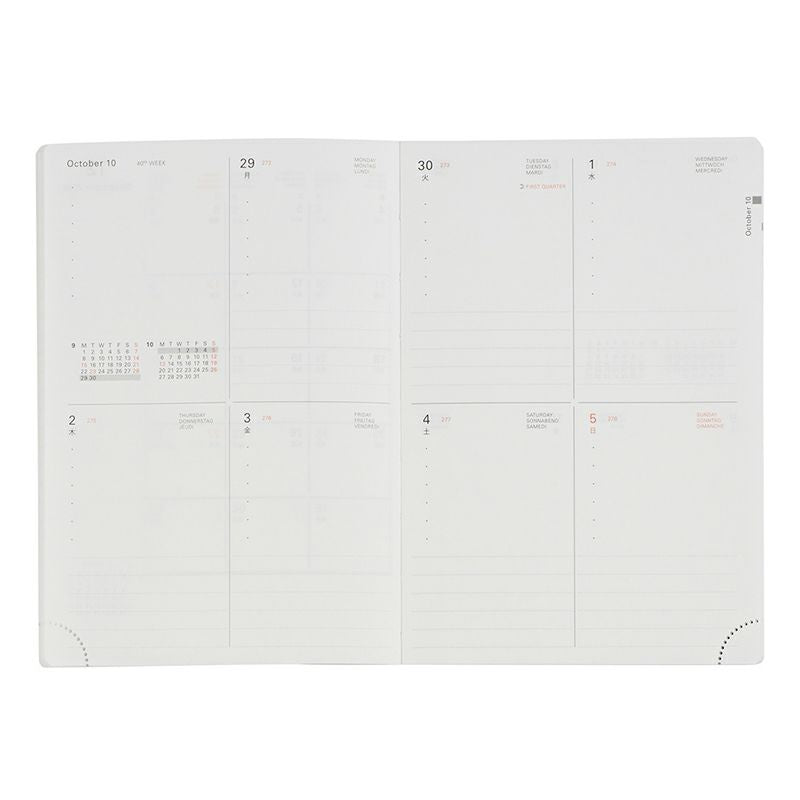 Rollbahn 2026 Warmgrey Tail Weekly Planner Pocket Book《A6》