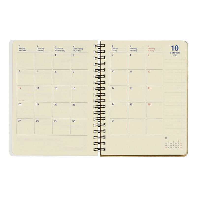 Rollbahn 2026 Cacher Spiral Bound Diary 《Large》