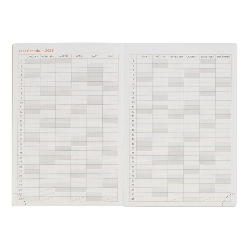 Rollbahn 2026 Dark Green Pony Weekly Planner Pocket Book《A6》