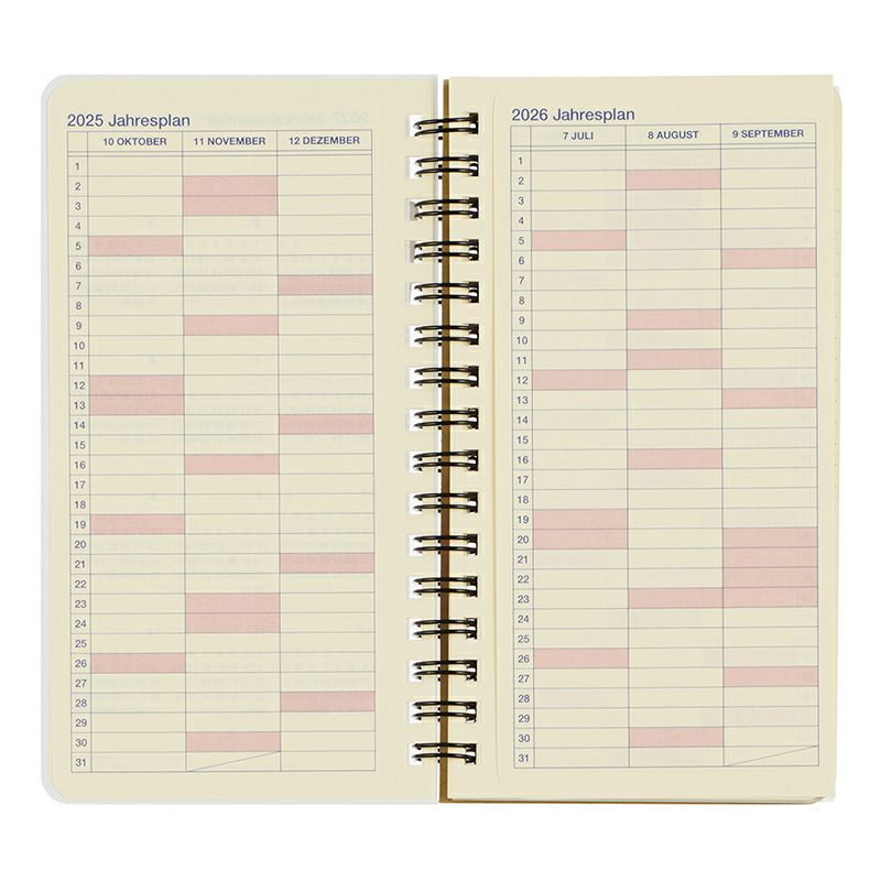 Rollbahn 2026 Pony Spiral Bound Diary 《Slim》