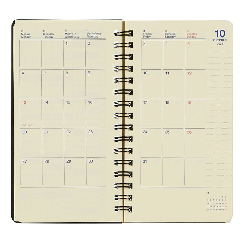 Rollbahn 2026 Homme Spiral Bound Diary《Slim》