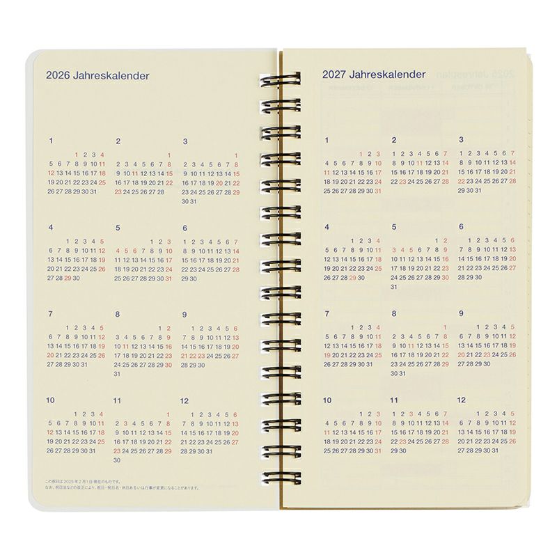 Rollbahn 2026 Clear Spiral Bound Diary《Slim》