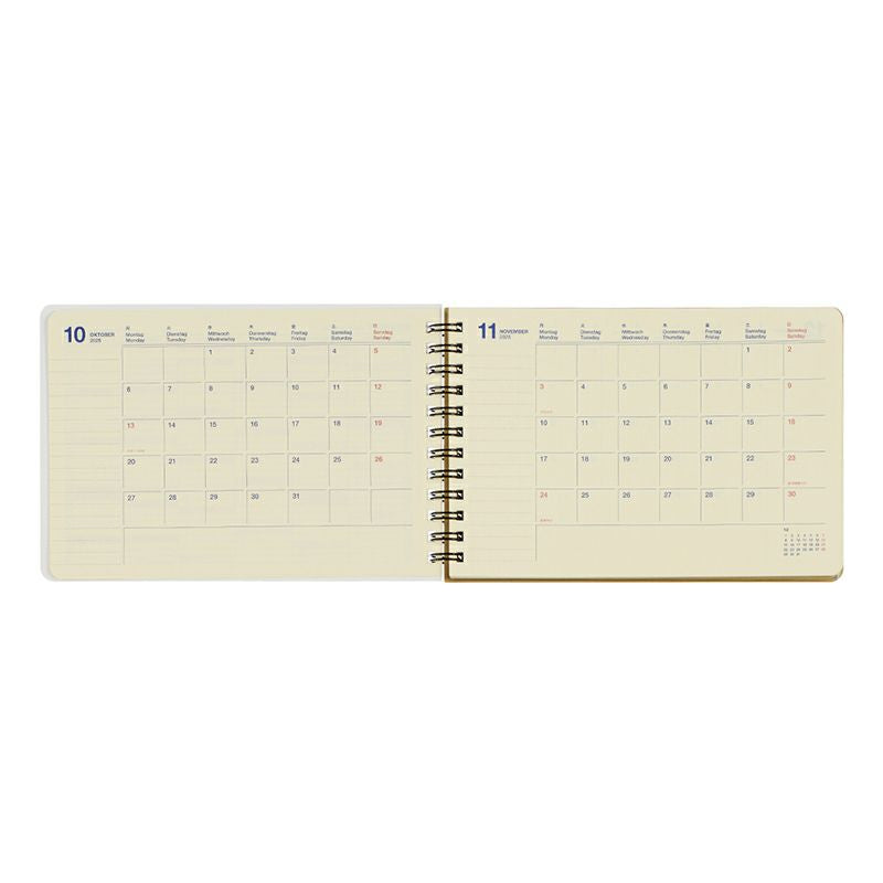 Rollbahn 2026 Horizontal Spiral Bound Diary 《Large》
