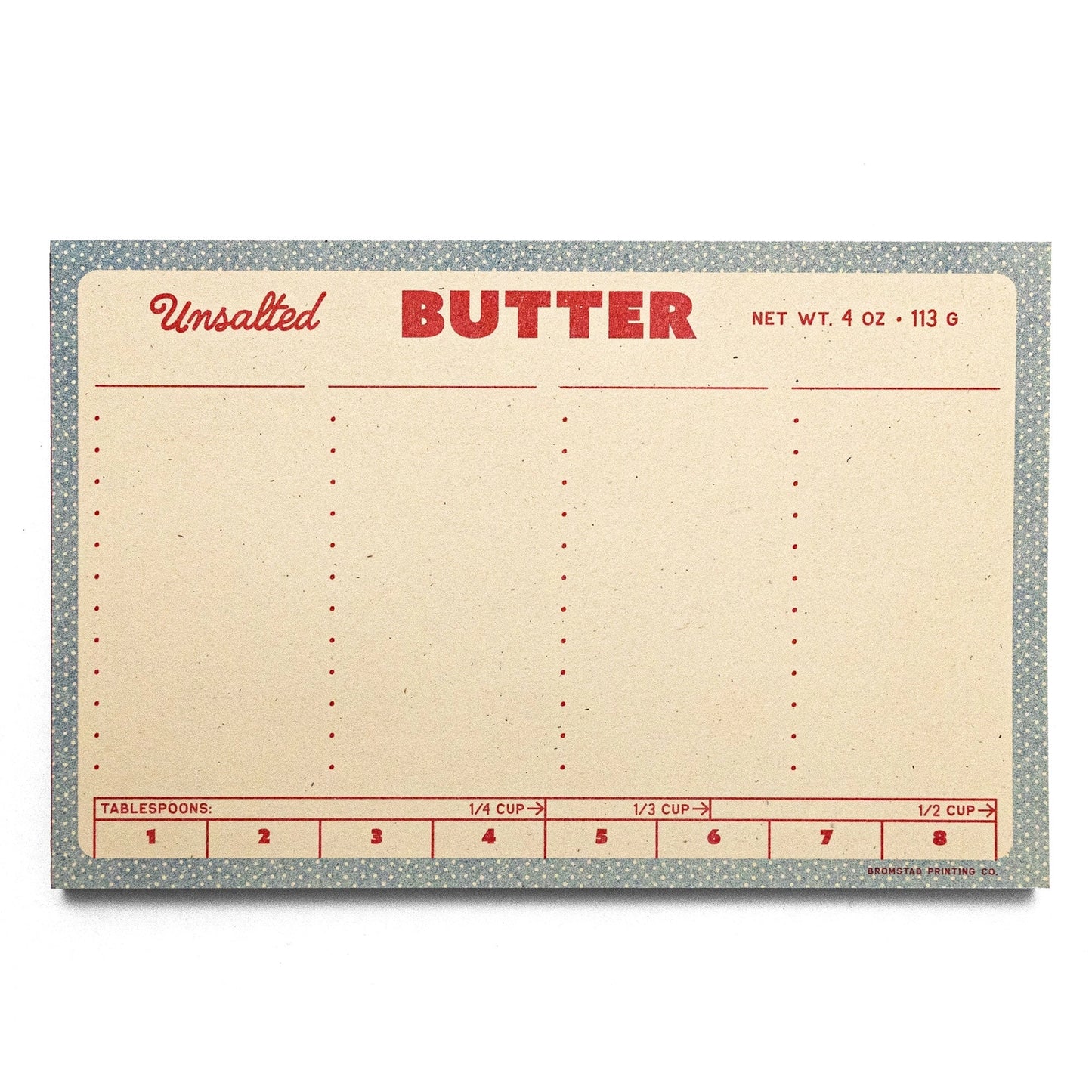 Butter Risograph Notepad · Bromstad Printing Co.