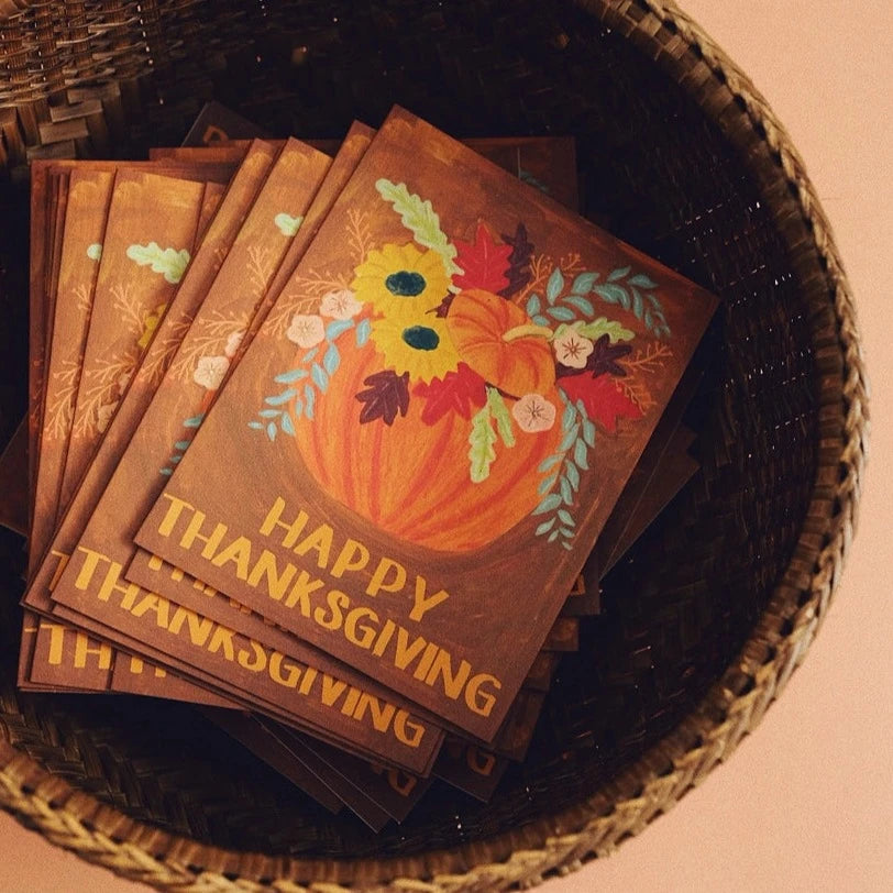 Happy Thanksgiving Pumpkin Bouquet Card · Small Adventure