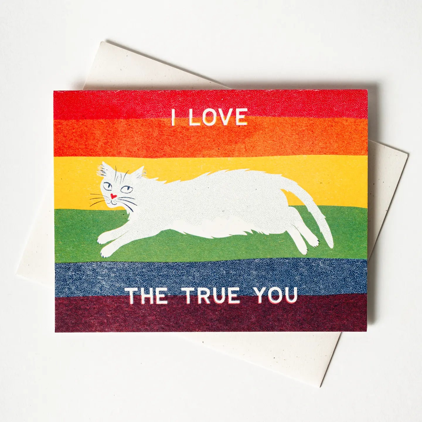I Love The True You - Gay Pride Risograph Card · Bromstad Printing Co.