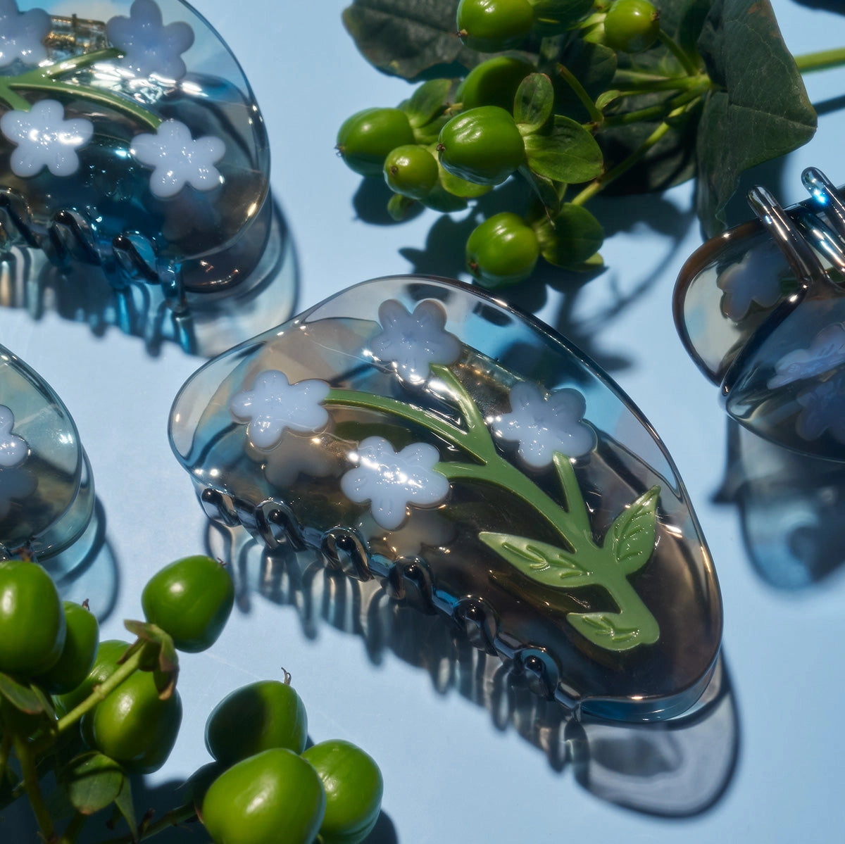 Forget-Me-Not Flower Hair Claw · Winona Irene