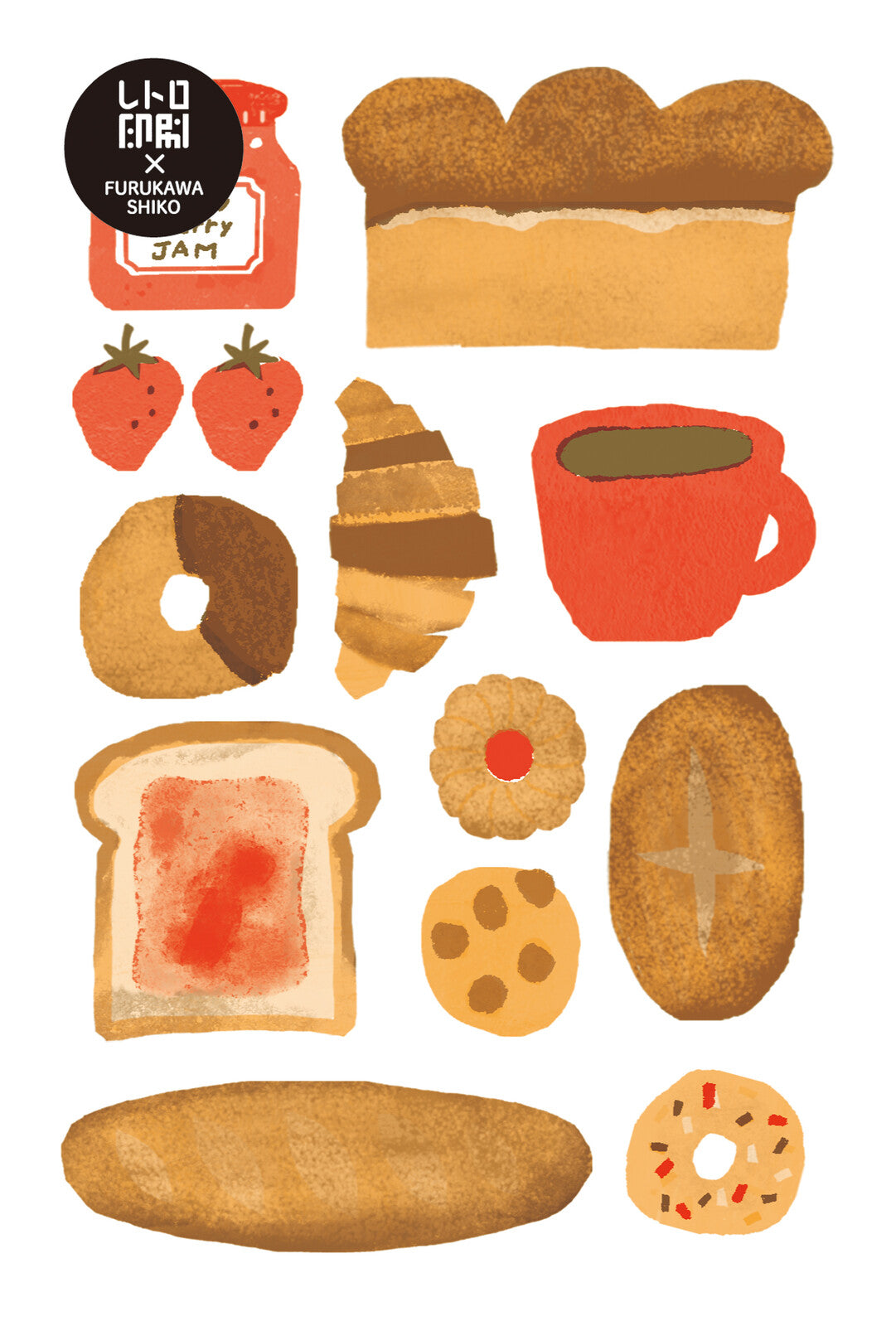 Bread and Jam Riso Postcard · Furukawashiko
