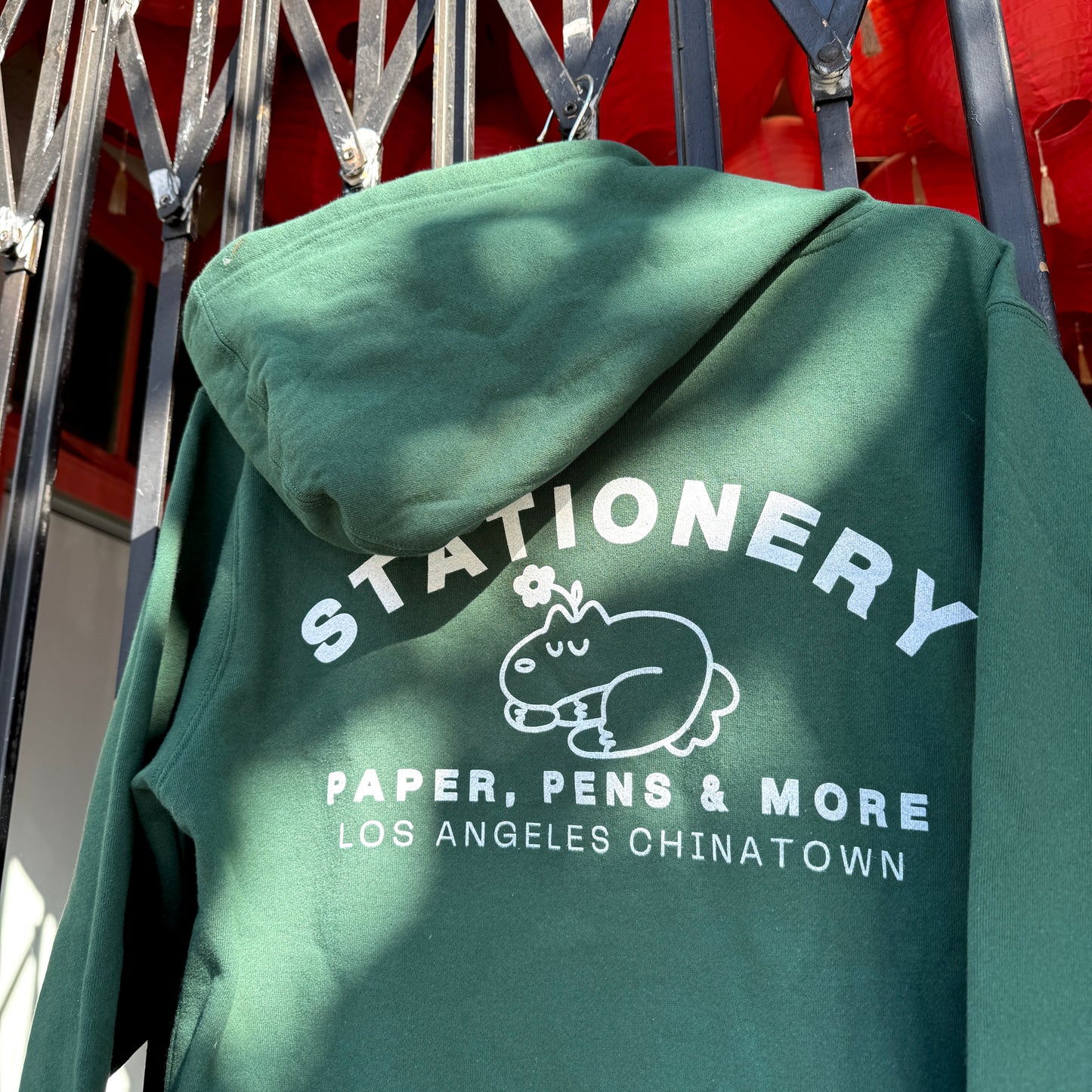 Paper Plant Co Original Sleeping Vincent Hoodie - Forest Green