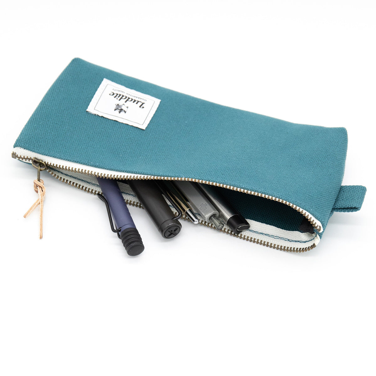 Blue Gray Gusset Pen Case · LUDDITE