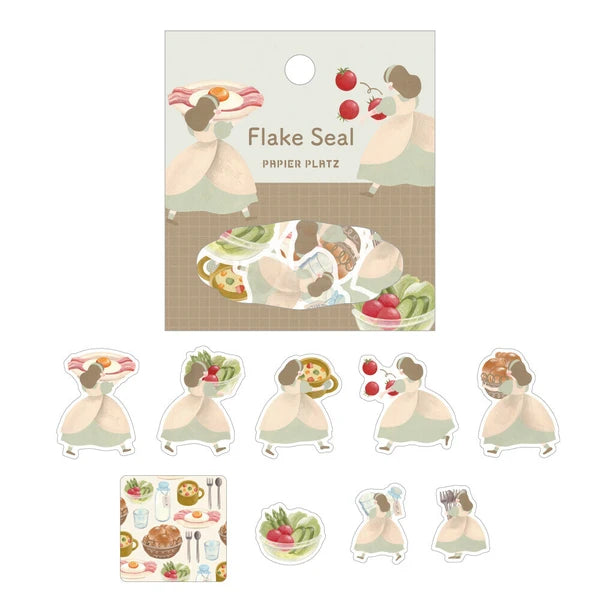 Necktie Breakfast Is Ready Flake Sticker · Papier Platz