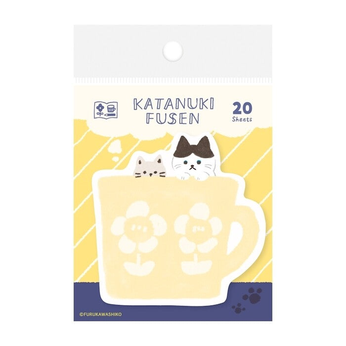 Mug Cup Cat / Watashibiyori Die-cut Sticky Notes · Furukawashiko