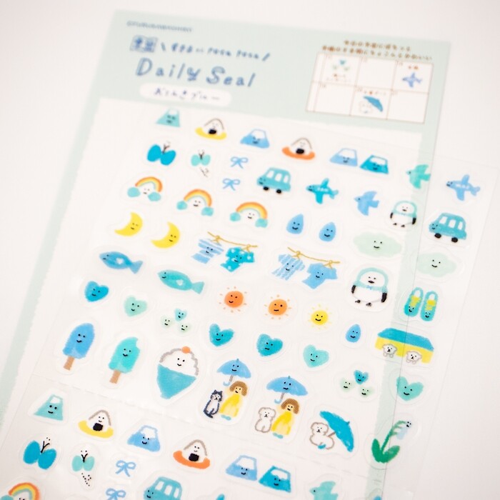 Weather Blue Watashibiyori Sticker Sheet · Furukawashiko