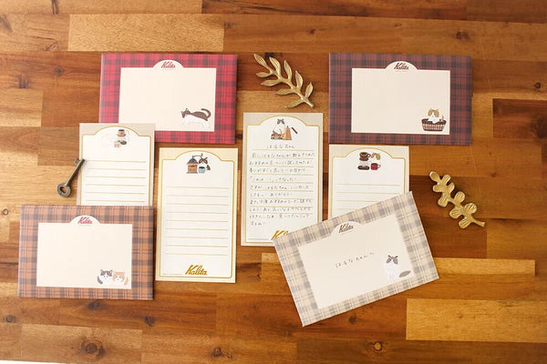 Caramel Coffee Kalita Foil Stamp Mini Letter Set · Furukawashiko