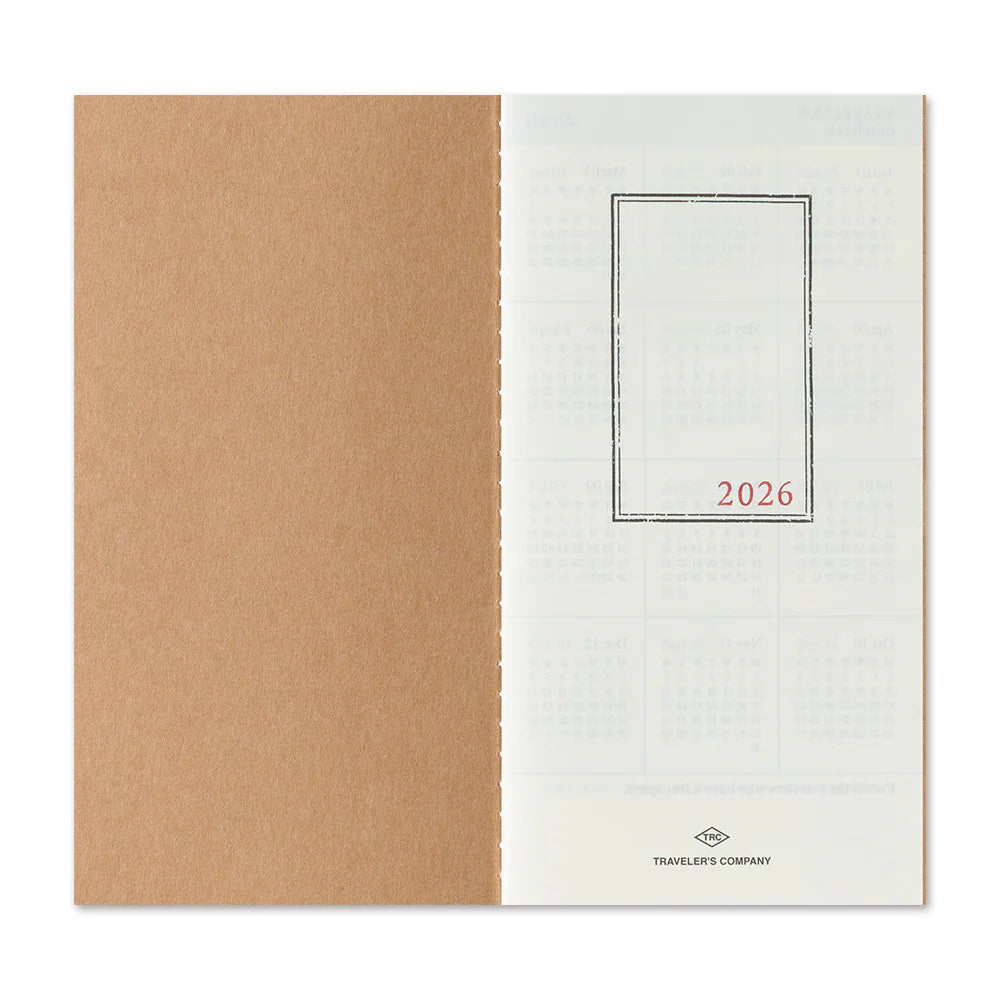 2026 TRAVELER'S Diary Monthly (Regular Size)