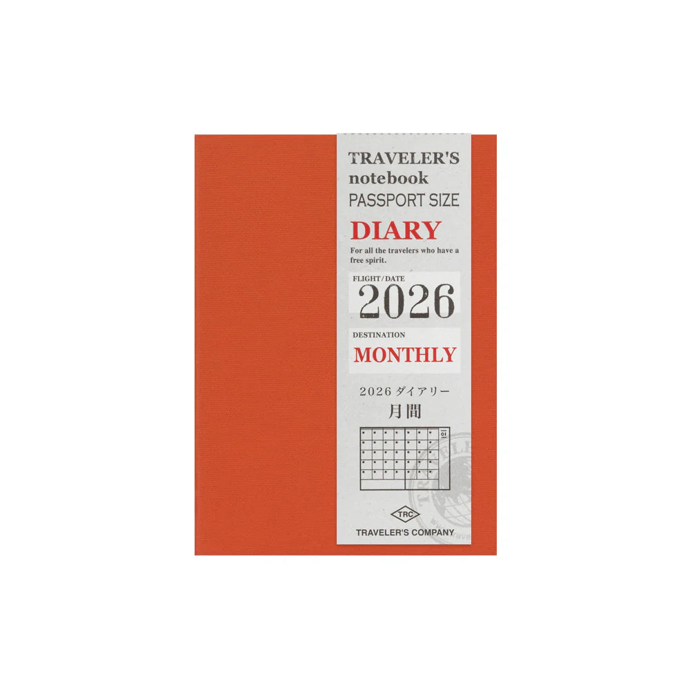 2026 TRAVELER'S Diary Monthly (Passport Size)