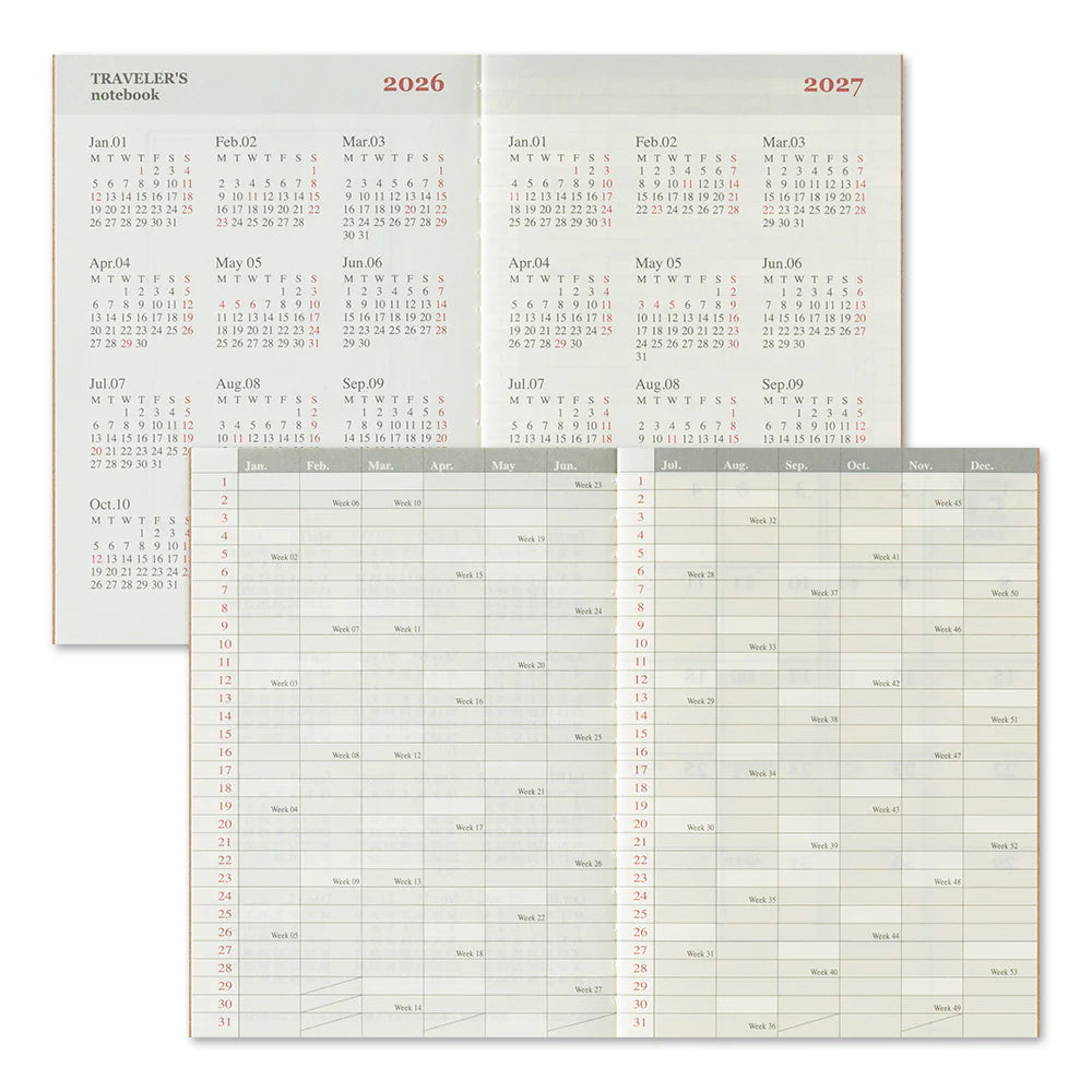 2026 TRAVELER'S Diary Monthly (Passport Size)