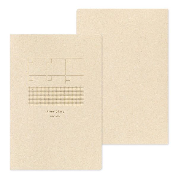 Yuru Log Monthly Free Diary & Grid Notebook B6 · Midori