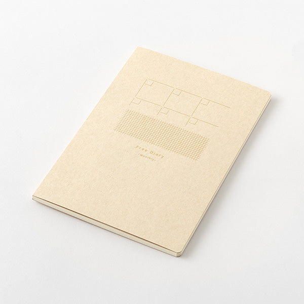 Yuru Log Monthly Free Diary & Grid Notebook B6 · Midori
