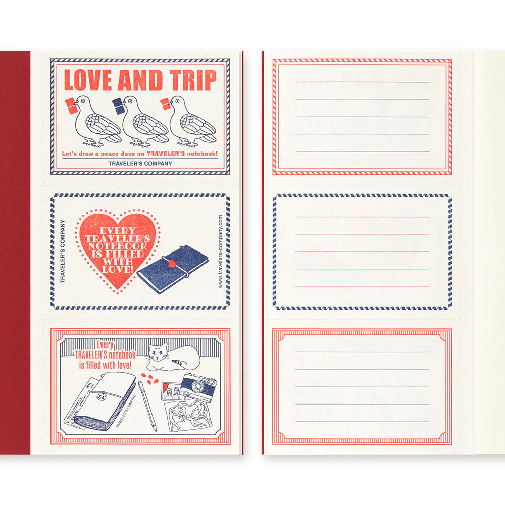 TRAVELER'S Notebook LOVE AND TRIP / Red (Regular Size)