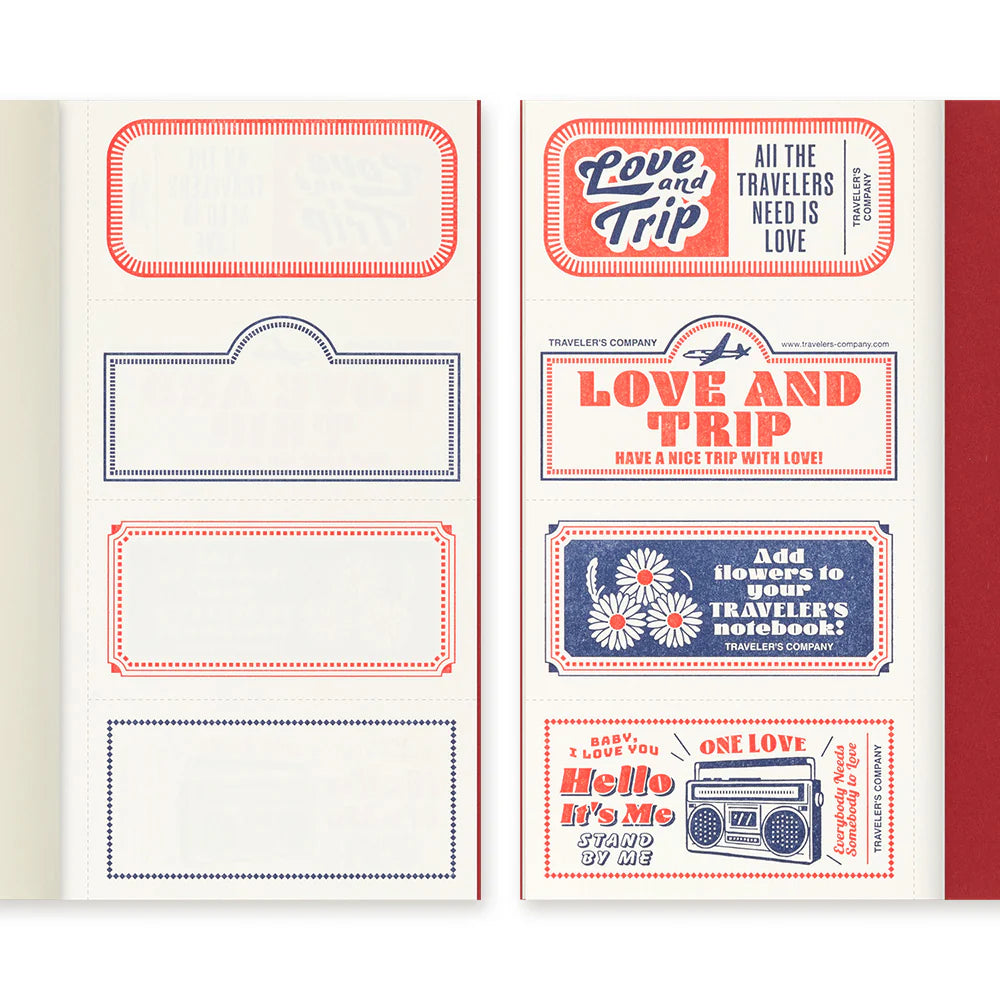 TRAVELER'S Notebook LOVE AND TRIP / Red (Regular Size)