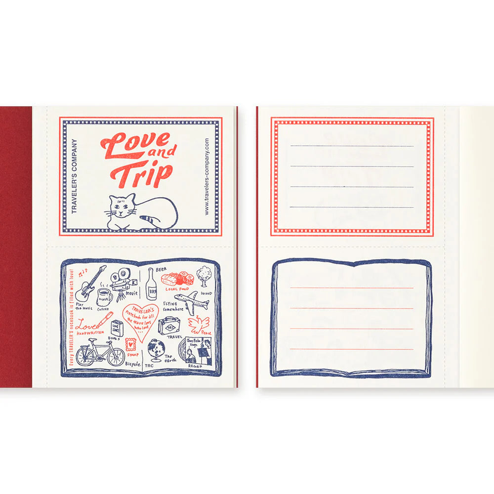 TRAVELER'S Notebook LOVE AND TRIP / Red (Passport Size)