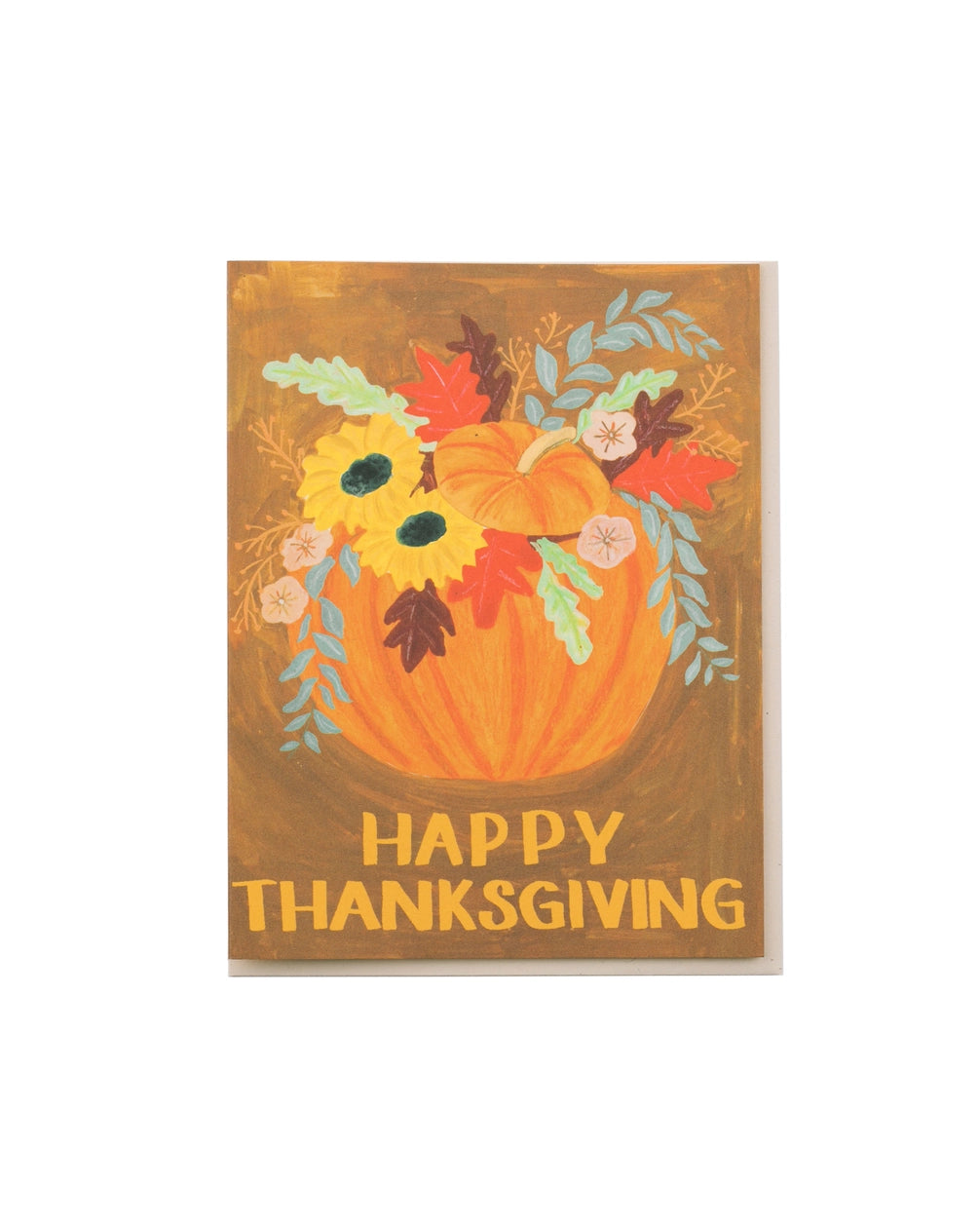 Happy Thanksgiving Pumpkin Bouquet Card · Small Adventure