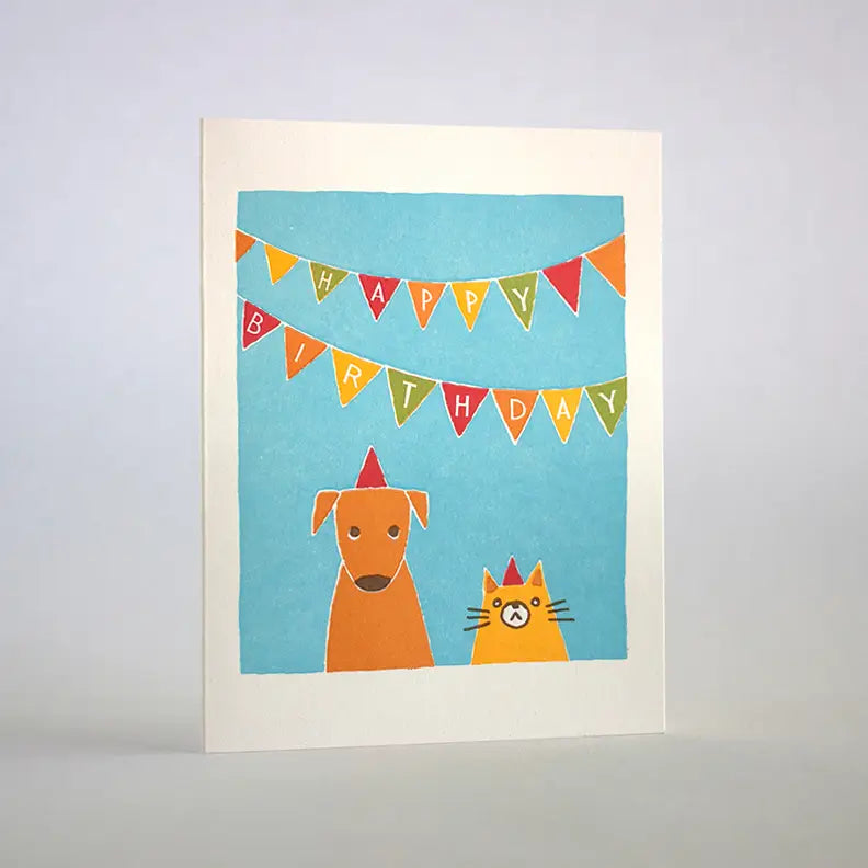 Birthday Cat Dog Card · Fugu Fugu Press