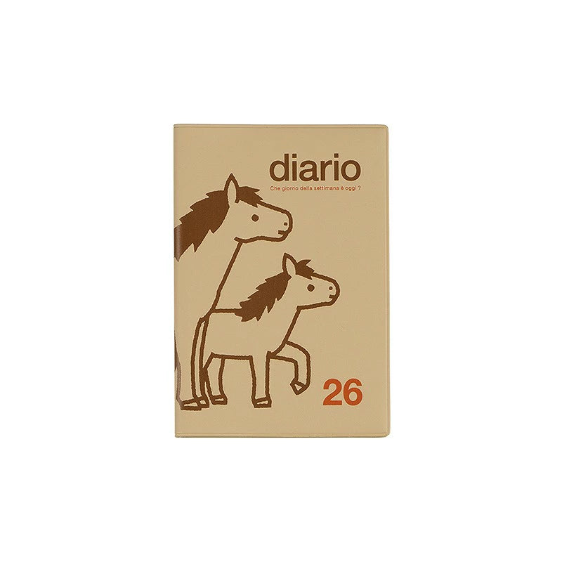 Rollbahn 2026 Beige Pony Monthly Planner Pocket Book 《A6》