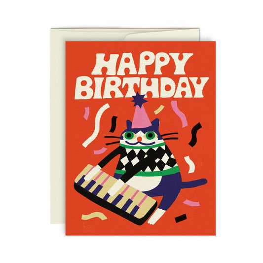 Jazzy Cat Birthday Card · Paperole
