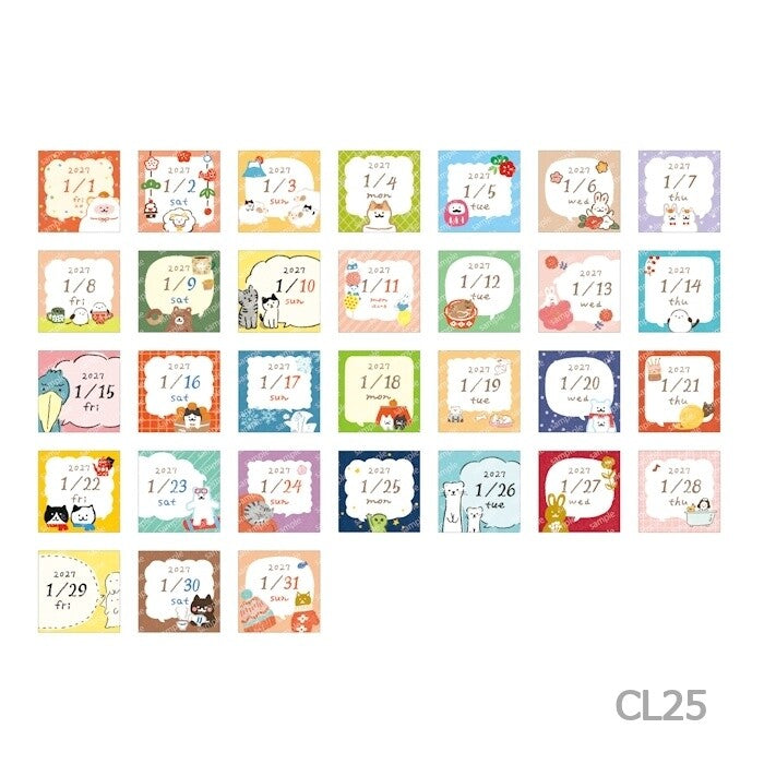 2027 Speech Bubbles Mini Calendar · Furukawashiko