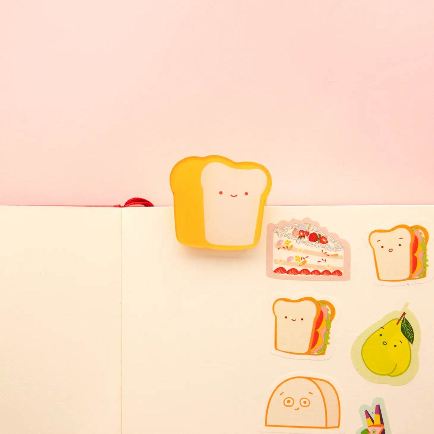 Happy Toast! Decorative Double-Sided Clear Acrylic Clip
