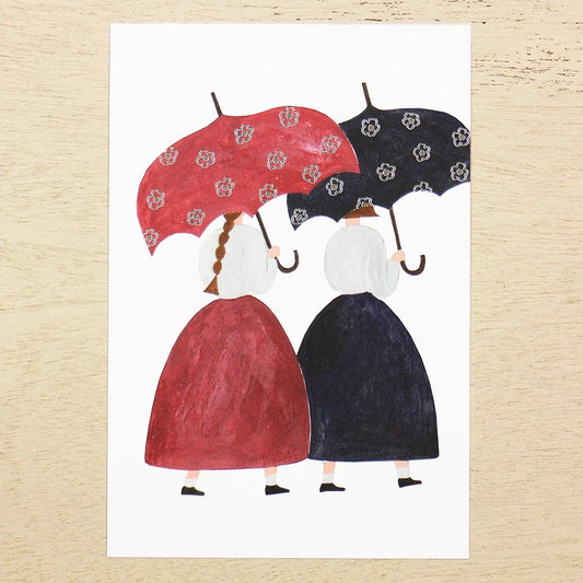 It's Going To Rain Foil Stamped Postcard / Necktie · Cozyca
