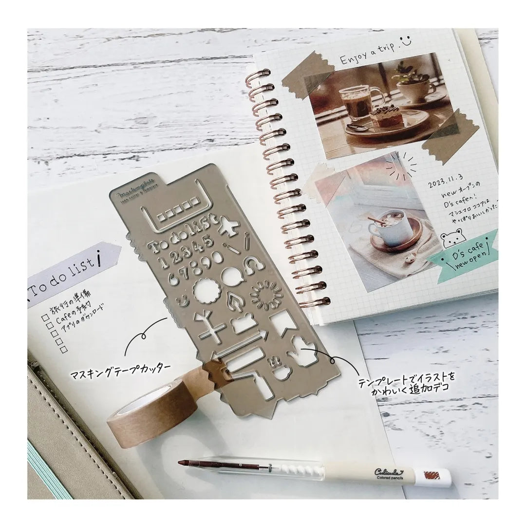Schedule Mastemplate Tape Cutter & Stencil · Kutsuwa