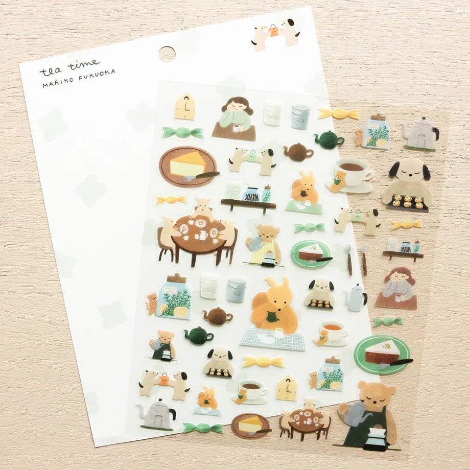 Tea Time / Mariko Fukuoka Stickers · Cozyca