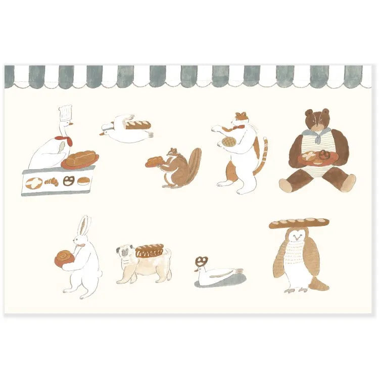 Queue at a Popular Bakery Postcard · Tobimatsu Shoichiro