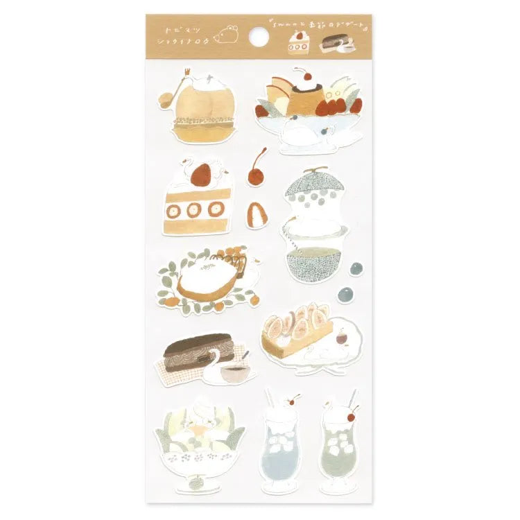 Swan and Seasonal Dessert Sticker Sheet · Tobimatsu Shoichiro