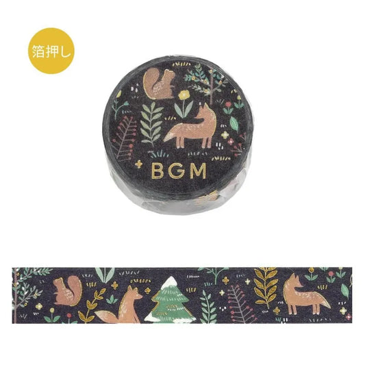 Moonlit Nordic Forest Washi Tape · BGM